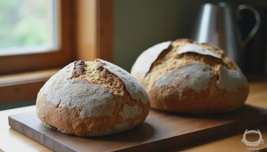 The difference the lessons eventually made A failed flat loaf beside a successful one