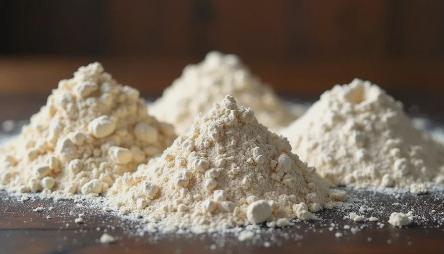 Protein percentage is only the first data point Three bread flours compared side by side with protein labels