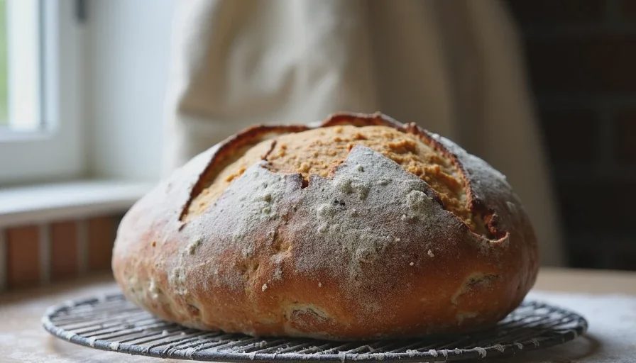 The standard, adjusted for a home kitchen Home sourdough loaf showing lessons carried from the bakery