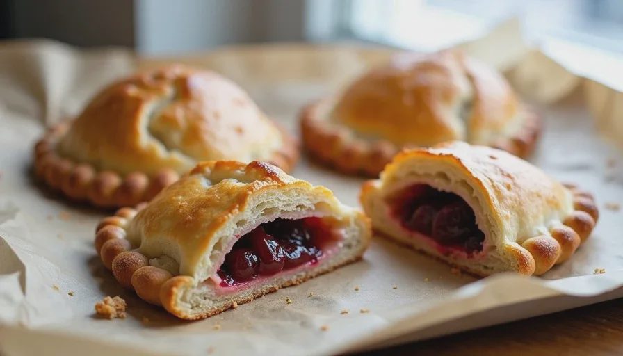The home version that still shatters when you bite it Golden flaky rough-puff pastries with visible layers