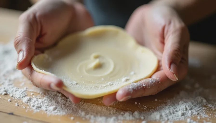 The simple test that shows the network has formed Hands stretching dough into a thin gluten windowpane