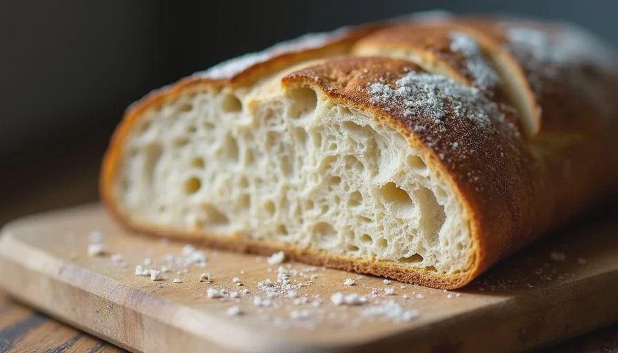 The crumb tells you which culprit was most likely Sliced flat sourdough revealing dense tight crumb