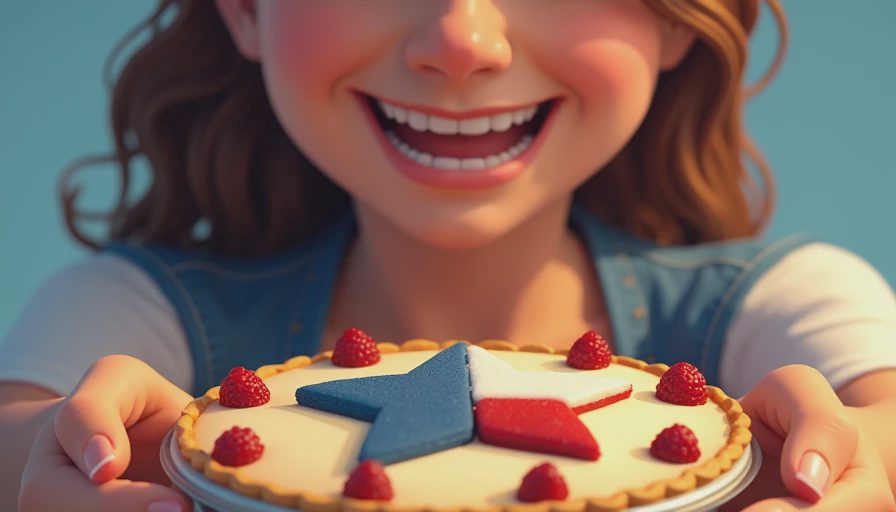 Illustration for flag pie