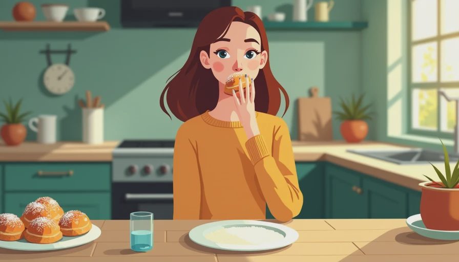 Illustration for fried dough cookies